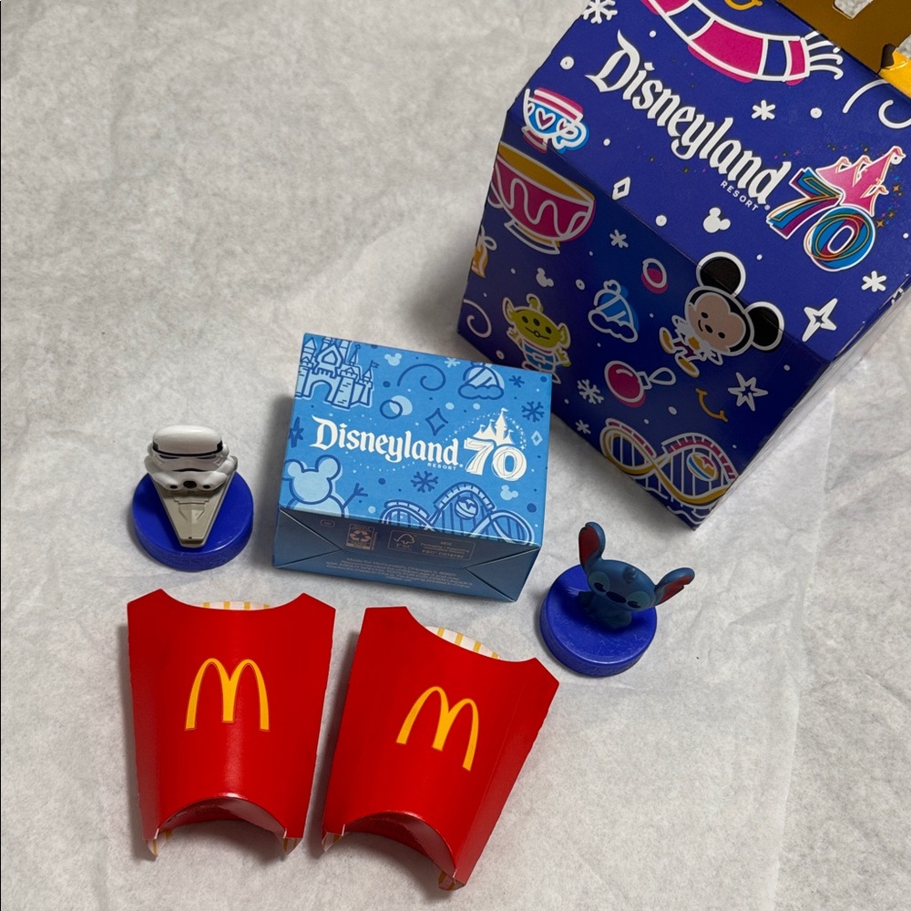 2025 McDonalds Disneyland 70th Anniversary meal set Stitch and Storm Trooper